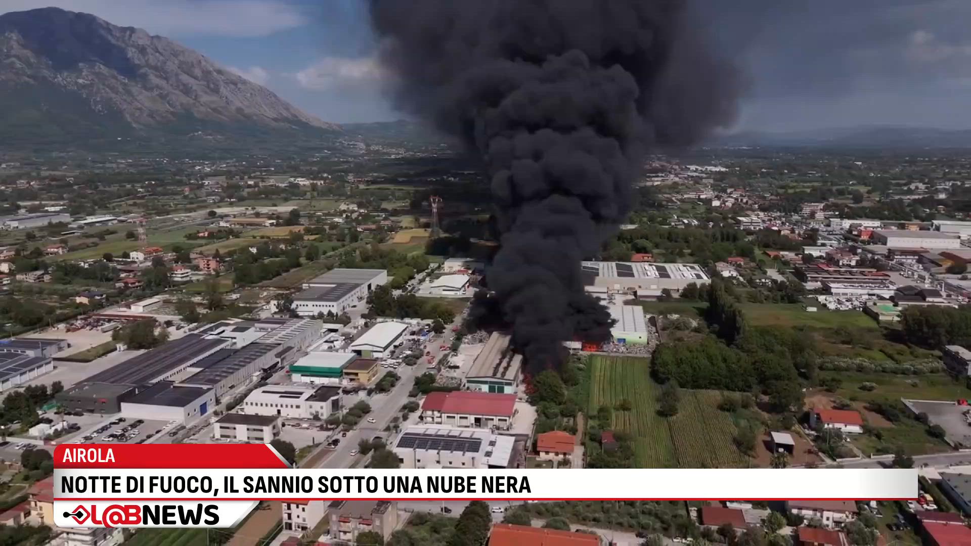 Notte di fuoco, il Sannio sotto una nube nera