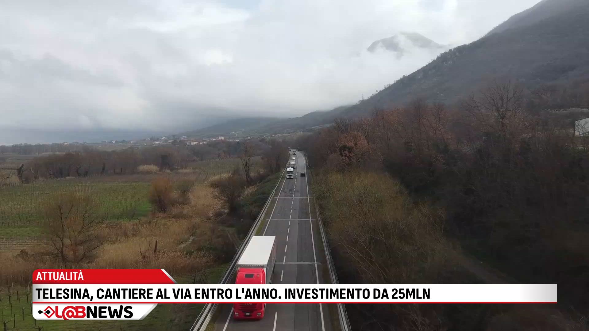 Telesina, cantiere al via entro l'anno: investimento da 25mln