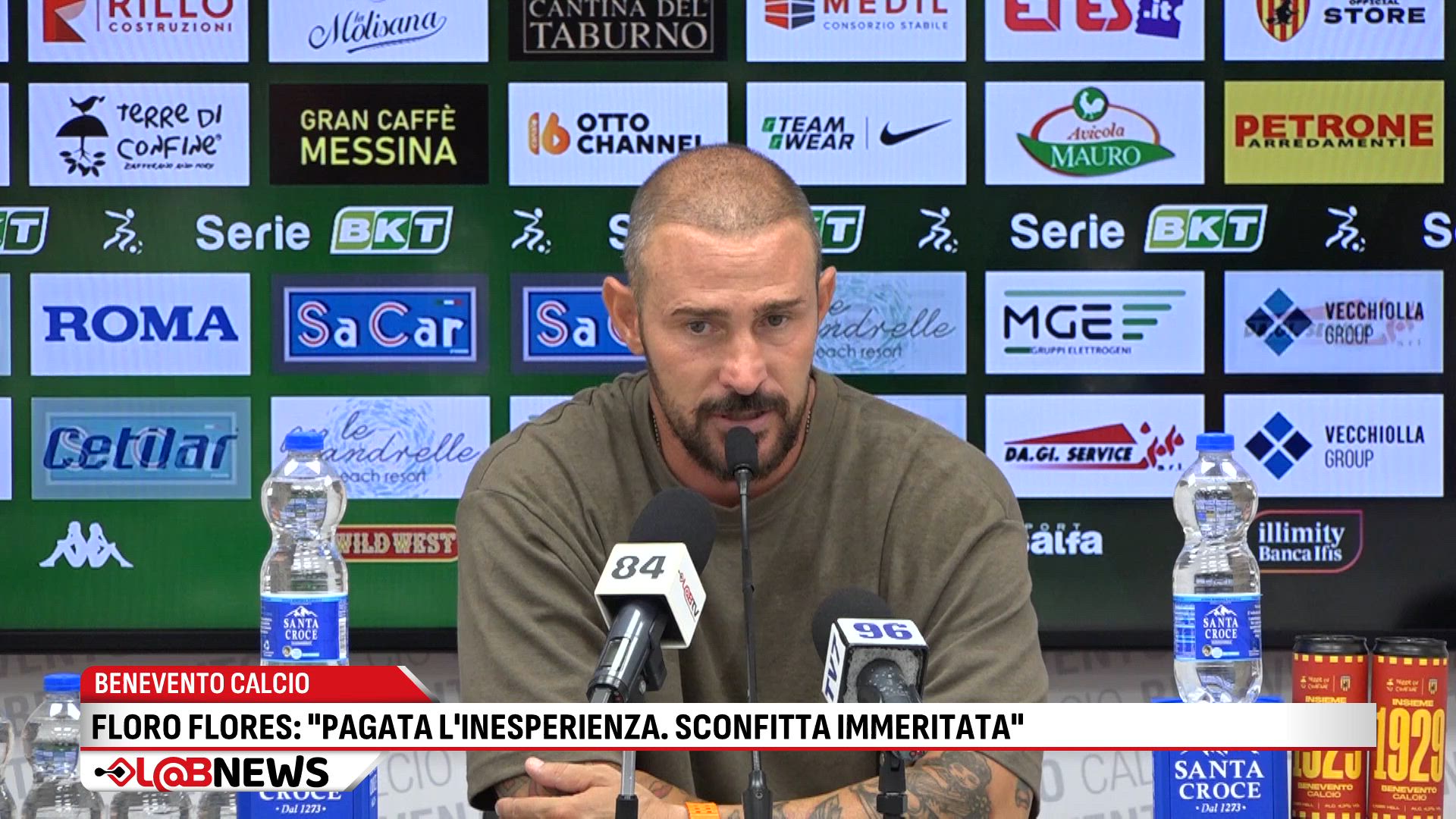 Benevento Calcio. Floro Flores: “Pagata l’inesperienza. Sconfitta immeritata”