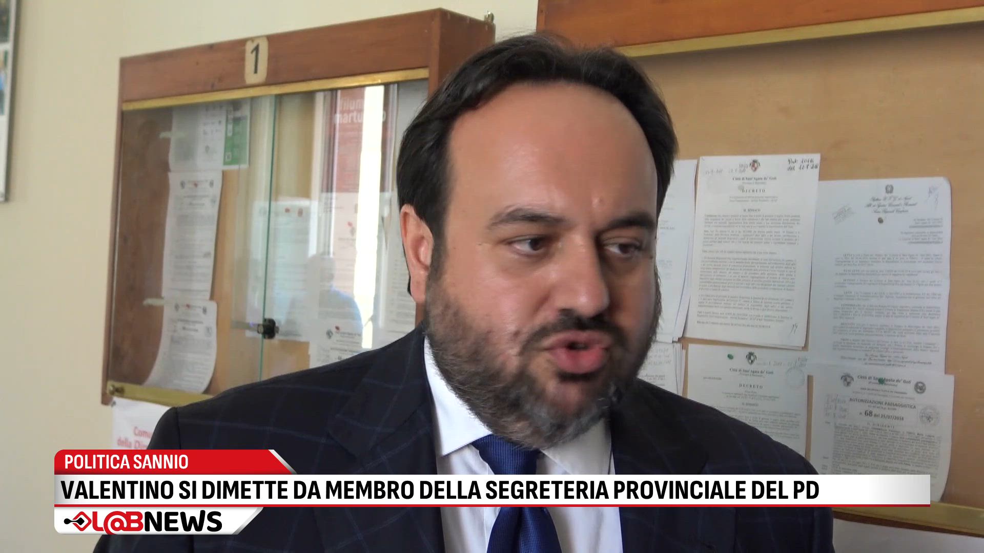 Valentino si dimette da membro della Segreteria provinciale del Pd