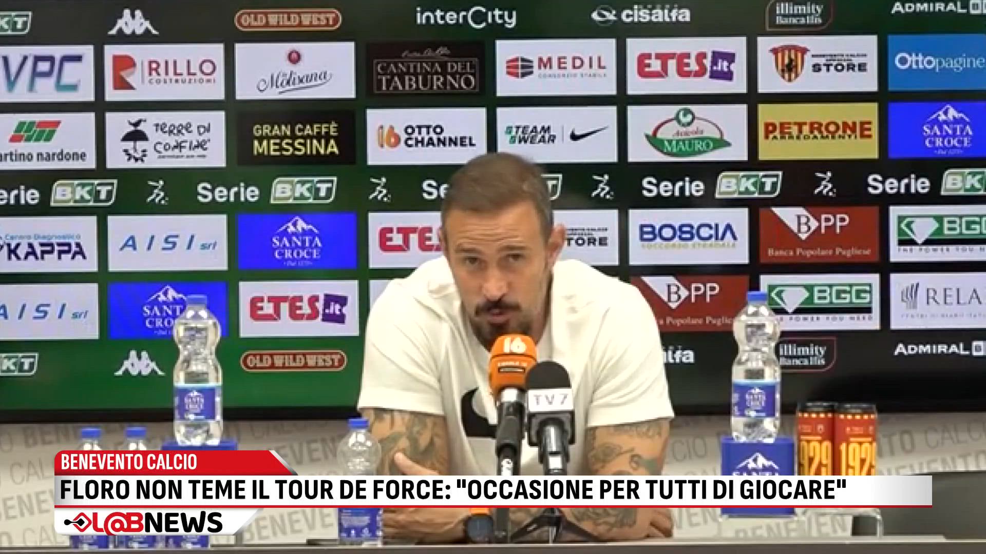 Benevento Calcio. Floro non teme il Tour de Force: "Occasione per tutti di giocare"