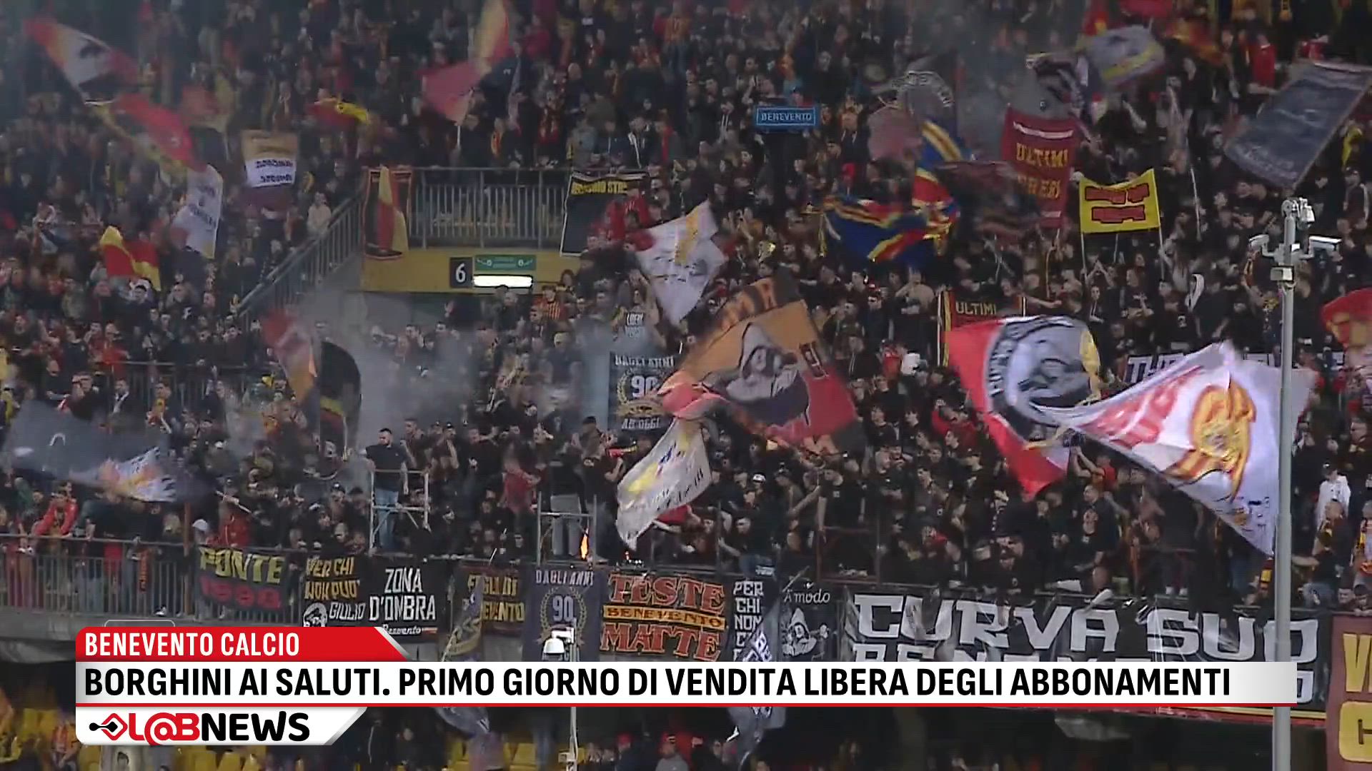 Benevento Calcio, Borghini ai saluti, primo giorno di vendita libera della campagna abbonamenti.