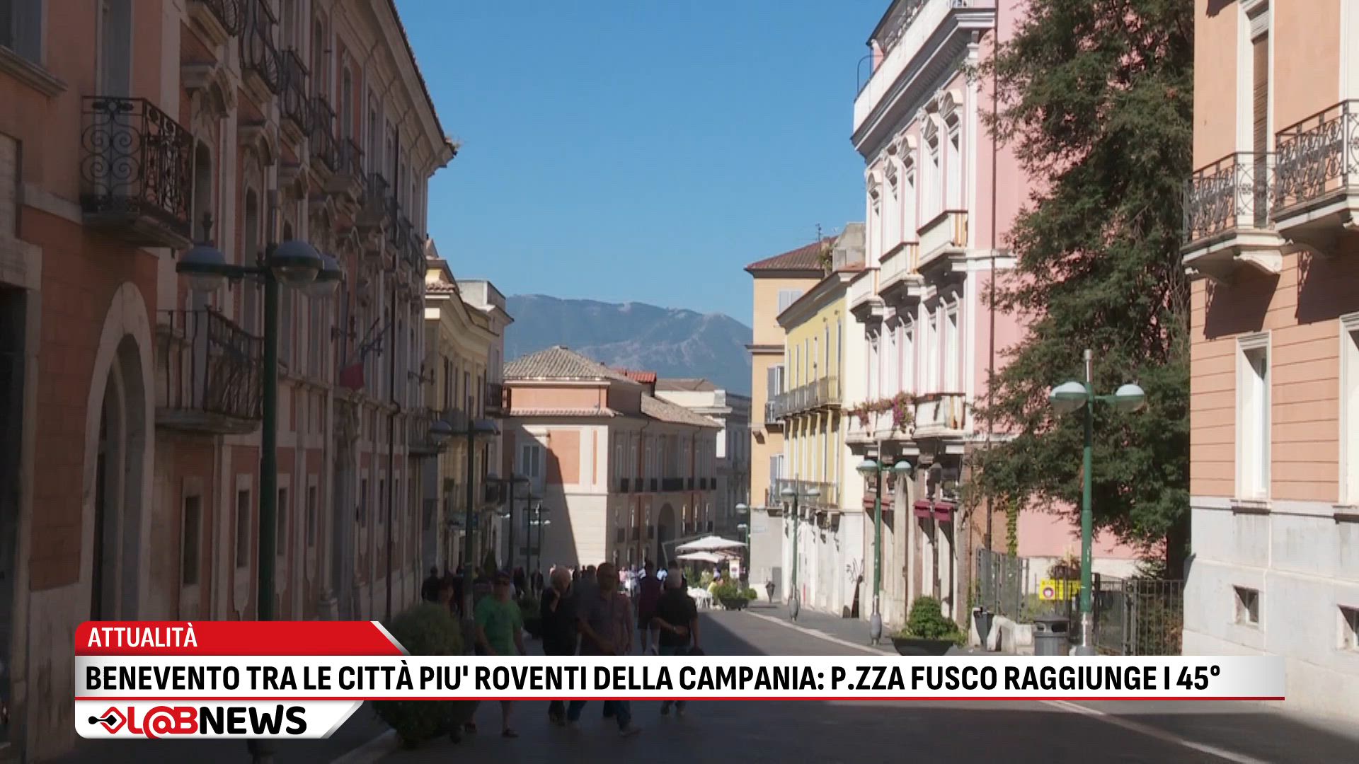 Benevento tra le città più roventi della Campania, piazza Fusco raggiunge i 45 gradi