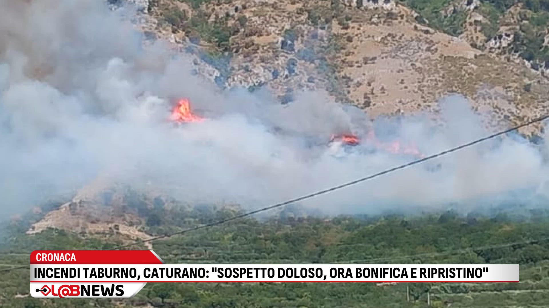 Incendi Taburno, Caturano: sospetto doloso, ora bonifica e ripristino