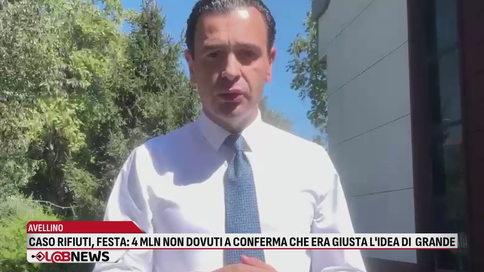 Caso Rifiuti, Festa: 4 mln non dovuti a conferma che era giusta l'idea di Grande